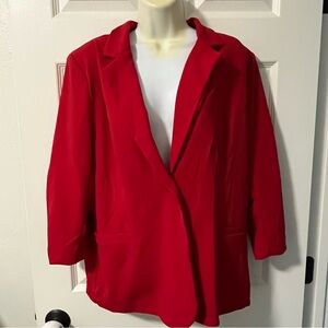 NWT NY Collection red red blazer size 1x